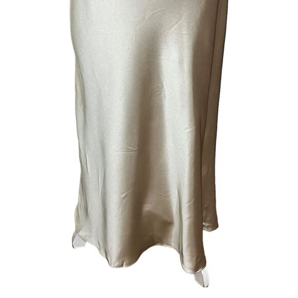 Zara NWT Satin Slip Dress Women’s Size Medium Gold Midi Camisole Style - Picture 3 of 9